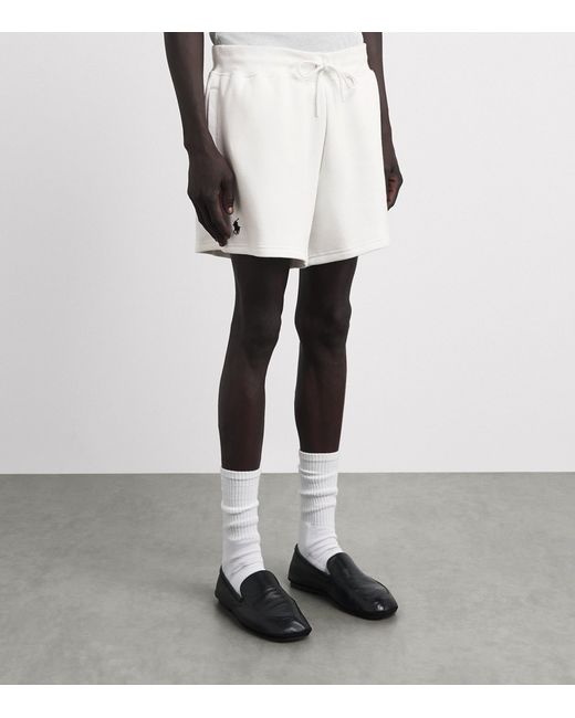 Ralph Lauren White X Wimbledon Fleece Shorts for men