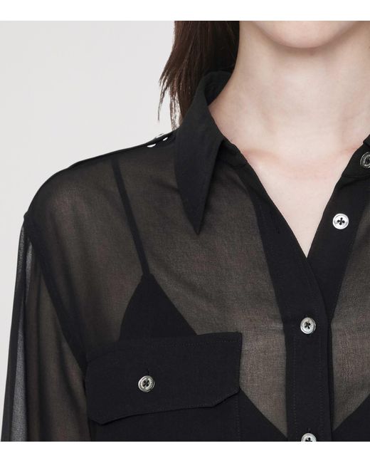 AllSaints Black Maven Shirt