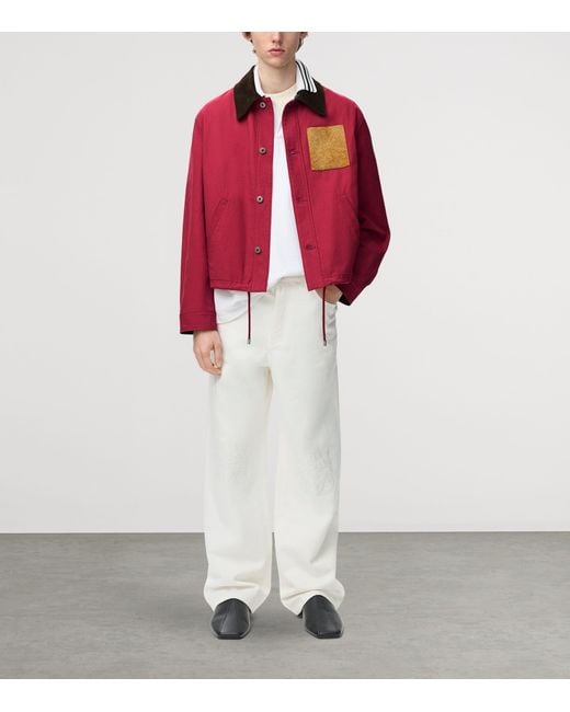 Loewe Red Cotton Workwear Jacket for men