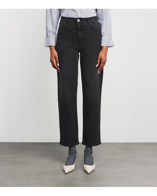 Weekend by Maxmara Black High-Rise Straight Jeans