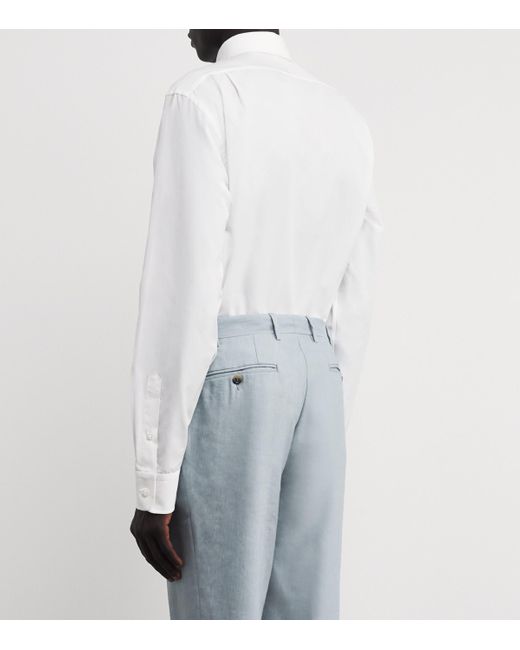 Ralph Lauren White Cotton Dress Shirt for men