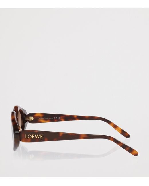 Loewe Brown Tortoiseshell Triangle Slim Sunglasses