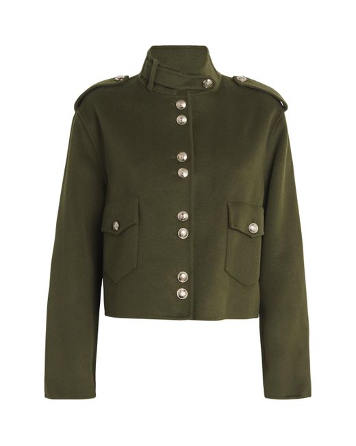Maje Green Wool Double-Sided Jacket