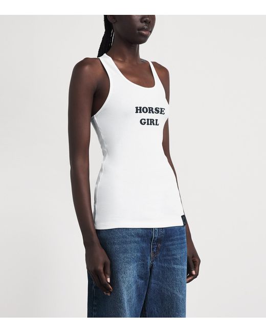 Stella McCartney White Horsegirl Tank Top
