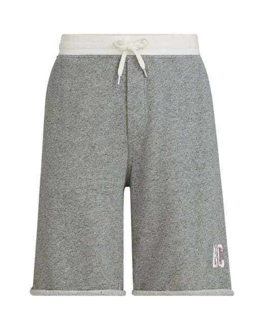 Brunello Cucinelli Gray Cotton-Linen Athletic Club Shorts for men