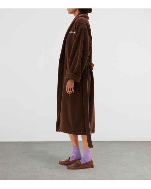 Versace Brown Cotton Medusa Robe
