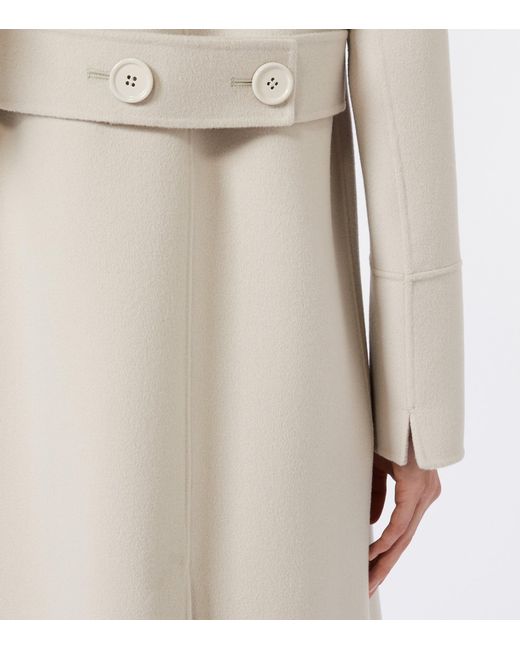 Max Mara White Virgin Wool Coat