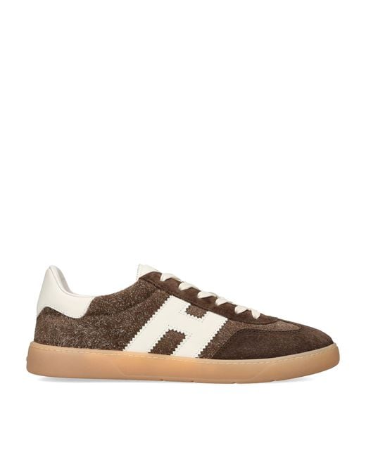 Hogan Brown Suede Cool H Sneakers for men