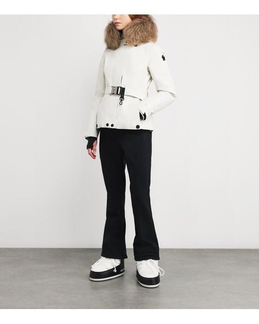 Moncler Natural Gore-Tex And Down Shearling-Hood Grenoble Ski Jacket