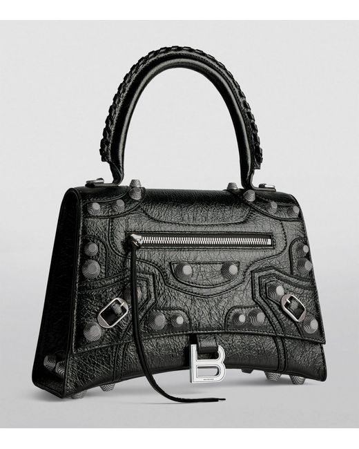Balenciaga Black Leather Hourglass X Le Cagole Top-handle Bag