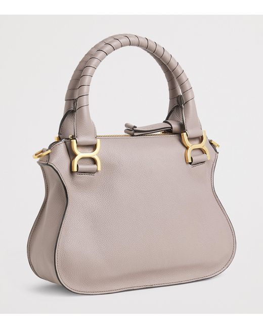 Chloé Gray Small Leather Marcie Top-Handle Bag