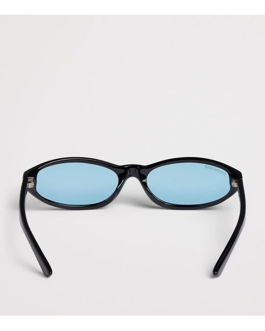 Balenciaga Blue Acetate Neo Round Sunglasses