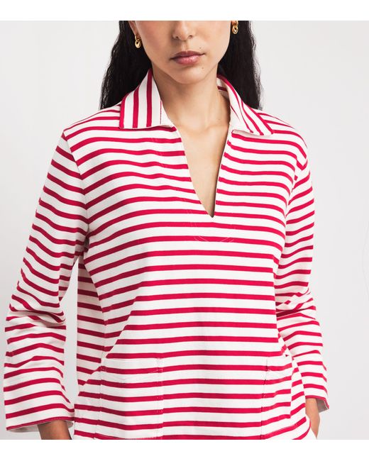 Polo Ralph Lauren Red Cotton Stripe Rugby Shirt