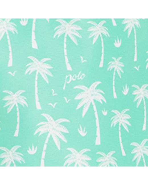 Polo Ralph Lauren Green Palm Trees Traveller Swim Shorts for men