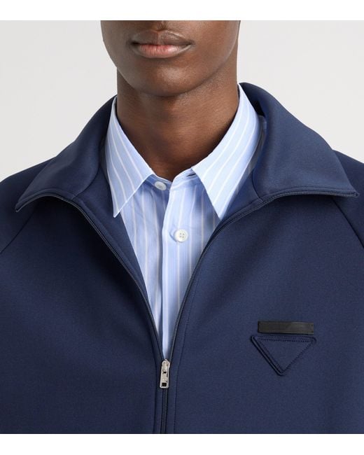 Prada Blue Technical Slim Jacket for men