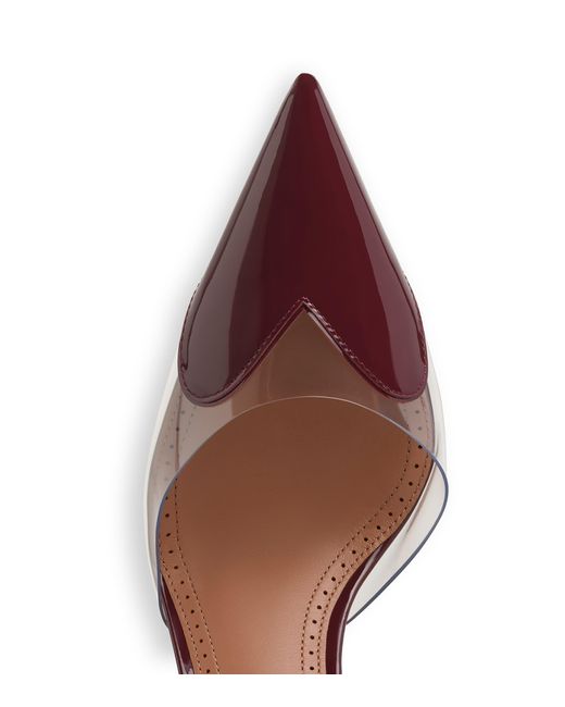 Alaïa Purple Leather-Pvc Le Coeur Wedge Mules 90