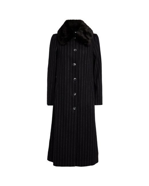 Rixo Black Pinstripe Milly Coat