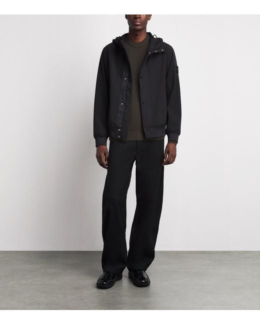 Stone Island Black Virgin Wool Compass Sweater for men
