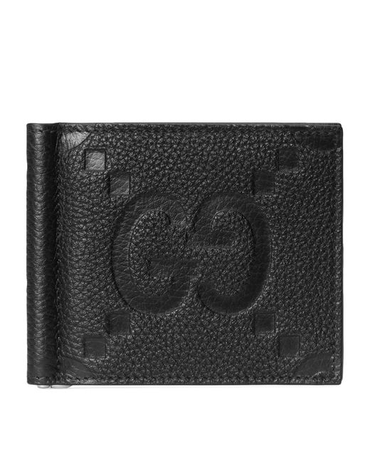 Gucci Black Leather Gg Wallet for men
