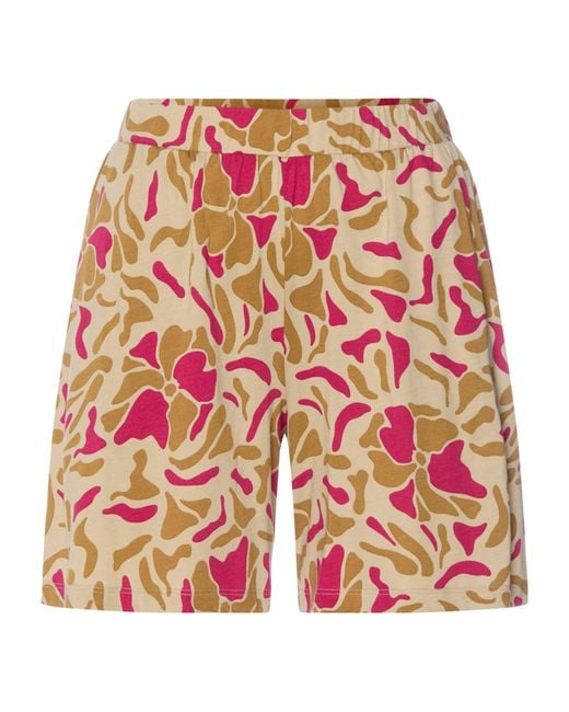 Hanro Red Cotton-Modal Printed Shorts