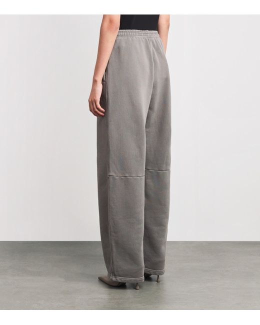 Alexander Wang Gray Cotton Articulated-Leg Sweatpants