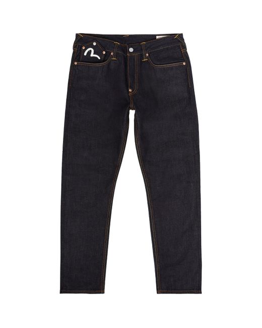 Evisu Blue Seagull Cropped Jeans for men