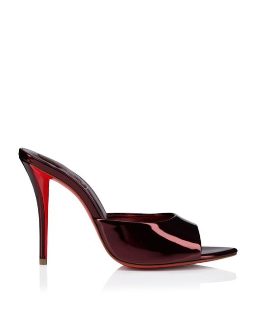 Christian Louboutin Red Miss Z Patent Leather Mules 100