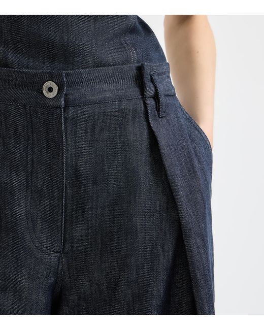 Brunello Cucinelli Blue Wide-Leg Jeans