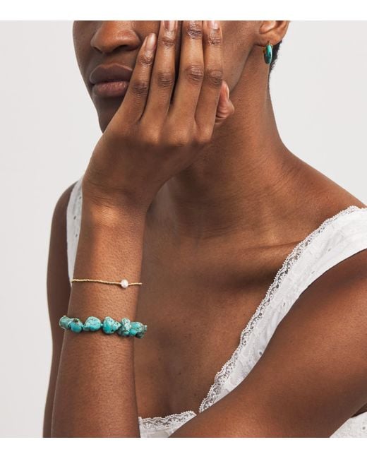 Anni Lu Blue Petit Swell Hoop Earrings