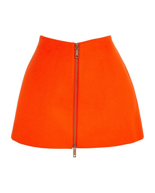 MAX&Co. Wool Mini Skirt in Orange | Lyst Canada