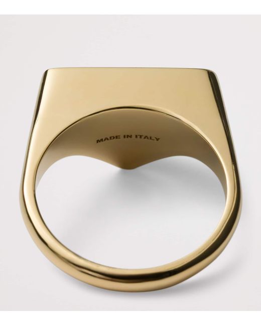 Prada Metallic Enamel Triangle Ring