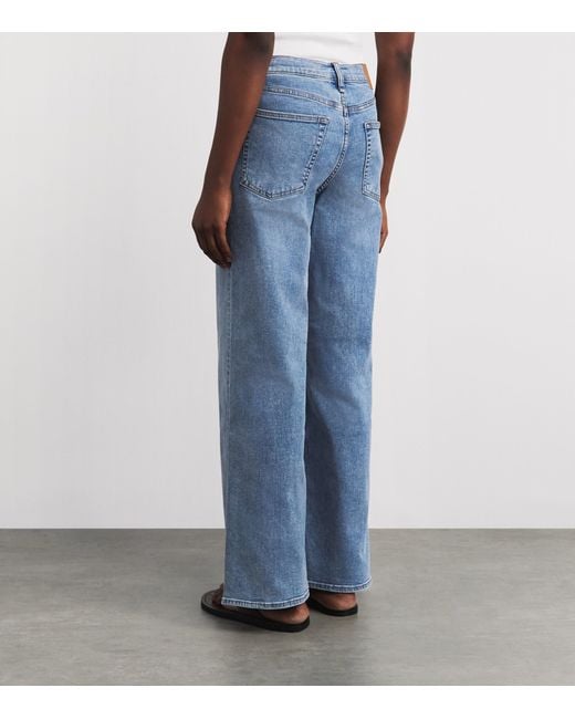 Rag & Bone Blue Andi Wide-Leg Jeans