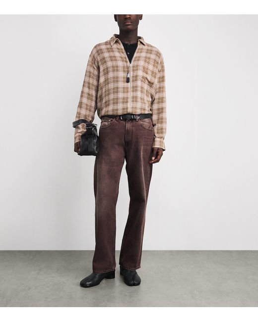 Our Legacy Brown Trompe-L'Oeil Third Cut Straight Jeans for men