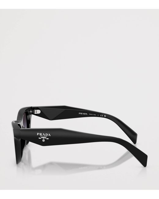Prada Black Acetate Square Sunglasses
