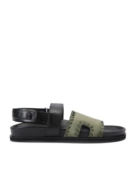 Kurt Geiger Black Suede Baker Sandals for men
