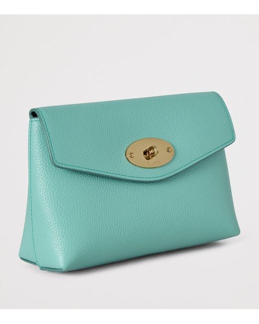 Mulberry Green Leather Darley Cosmetic Pouch