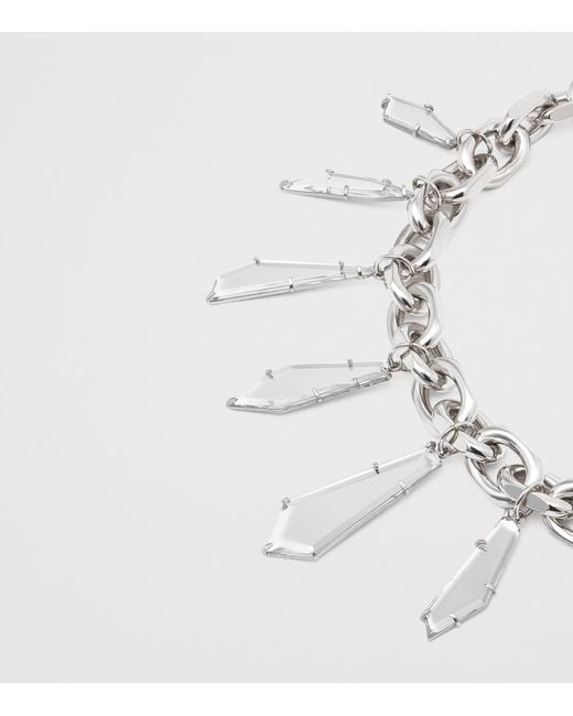 McQueen Metallic Mirror Fragment Necklace for men