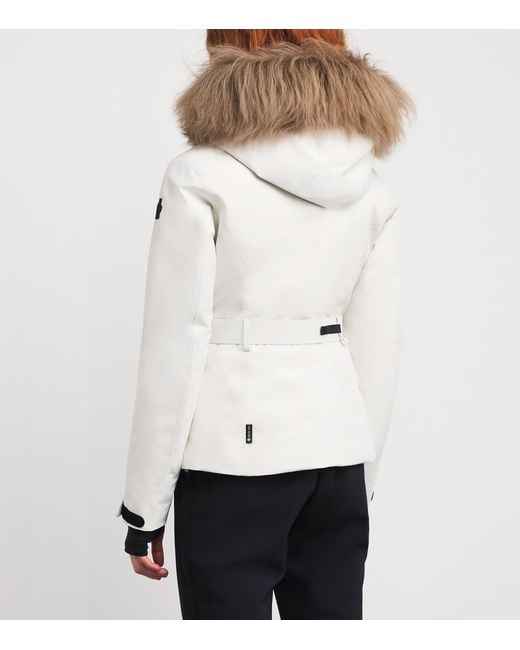 Moncler Natural Gore-Tex And Down Shearling-Hood Grenoble Ski Jacket