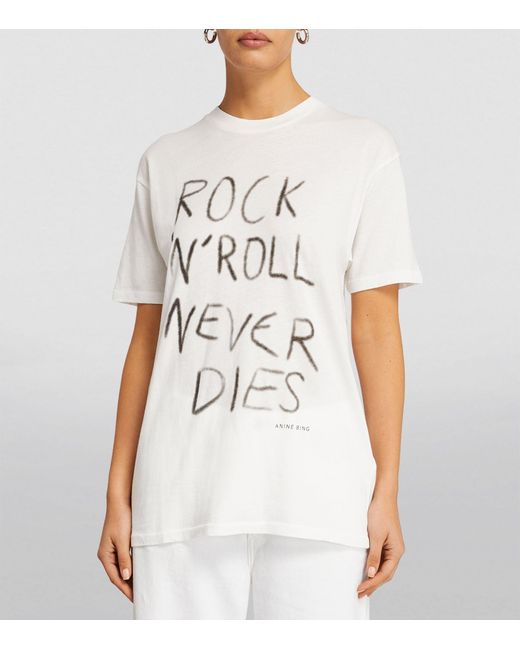 Anine Bing White Walker Rock-n-roll T-shirt