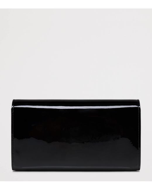 Christian Louboutin Black Bettina Soft Patent Wallet-On-Chain