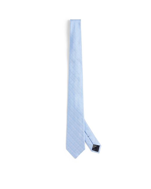 Emporio Armani Blue Silk Woven Tie for men