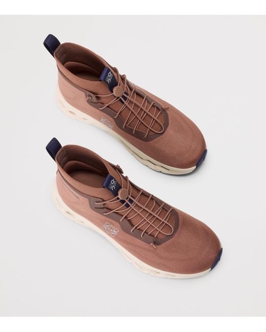 Loewe Brown X On Cloudtilt High-Top Trainers