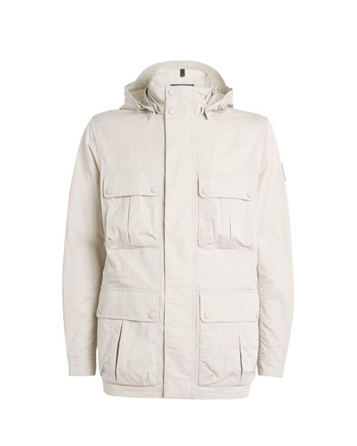Belstaff White Water-Repellent Drome Jacket for men
