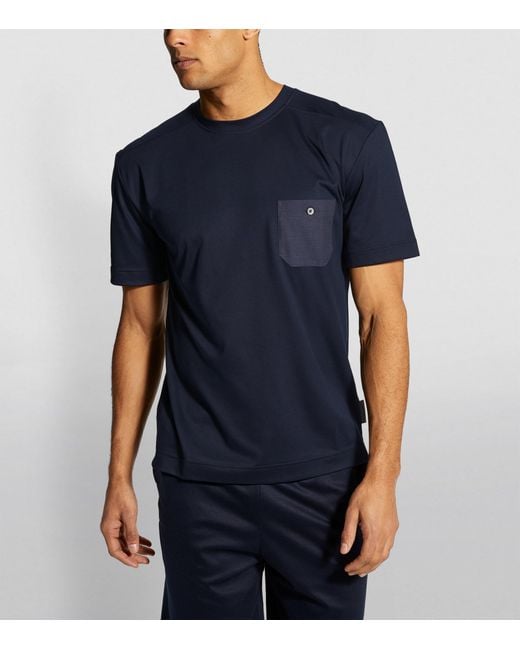 Zimmerli of Switzerland Blue Modern Lounge T-Shirt for men