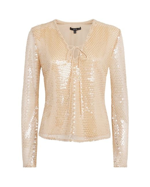 Toccin Natural Sequinned Zuri Blouse