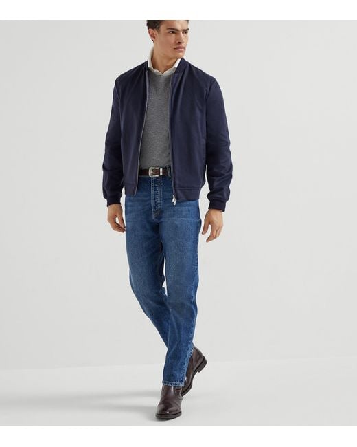 Brunello Cucinelli Gray Cashmere Sweater for men