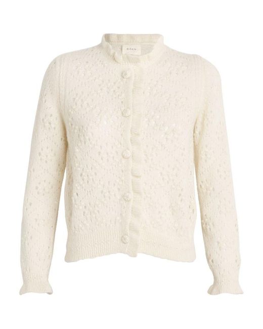 Doen White Alpaca-Blend Claudie Cardigan