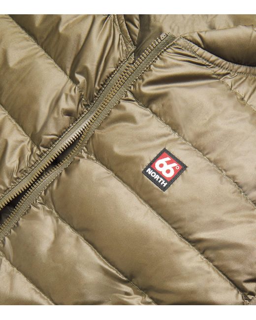 66 North Green Keilir Quilted Down Gilet for men