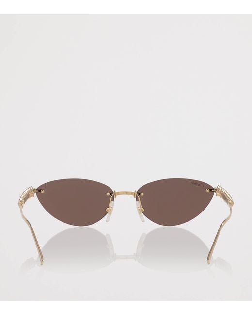 Cartier Brown Metal 06L001798 Cat-Eye Sunglasses