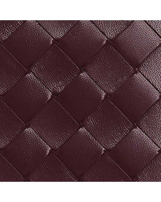 Bottega Veneta Purple Leather Intrecciato Passport Holder